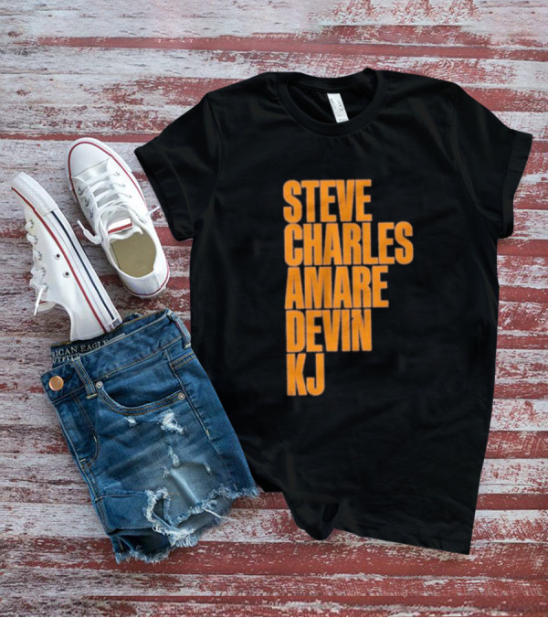 Steve Charles Amare Devin KJ Basketball Legends T-Shirt