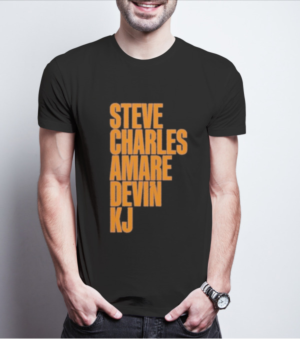 Steve Charles Amare Devin KJ Basketball Legends T-Shirt
