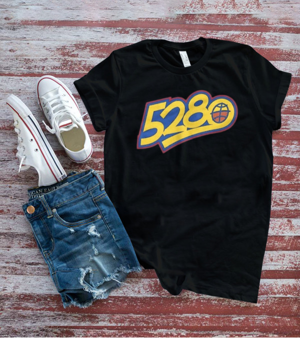 5280 Denver Colorado Basketball Theme T-Shirt