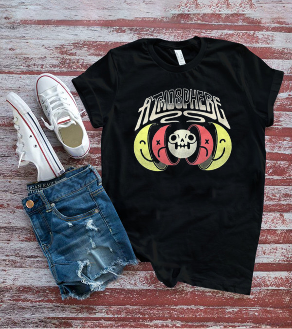 Atmosphere Split Personalities Skull And Smiley Faces T-Shirt