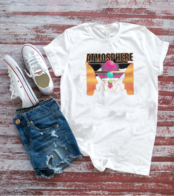 Atmosphere Talk Talk Retro Futuristic Geometric Face Profile T-Shirt