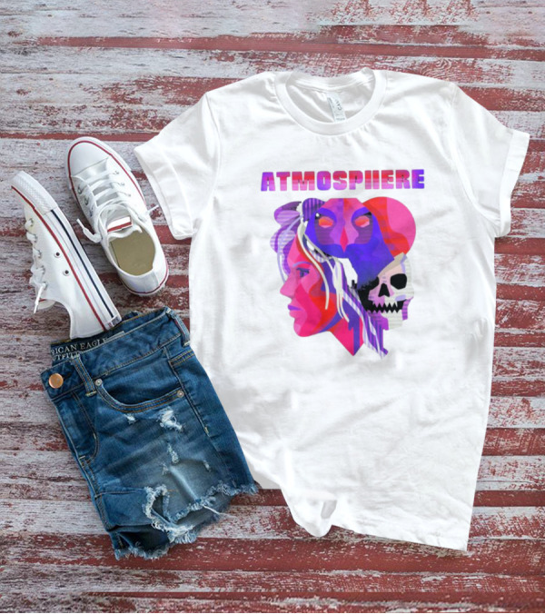 Atmosphere TDBH Colorful Faces And Skull T-Shirt