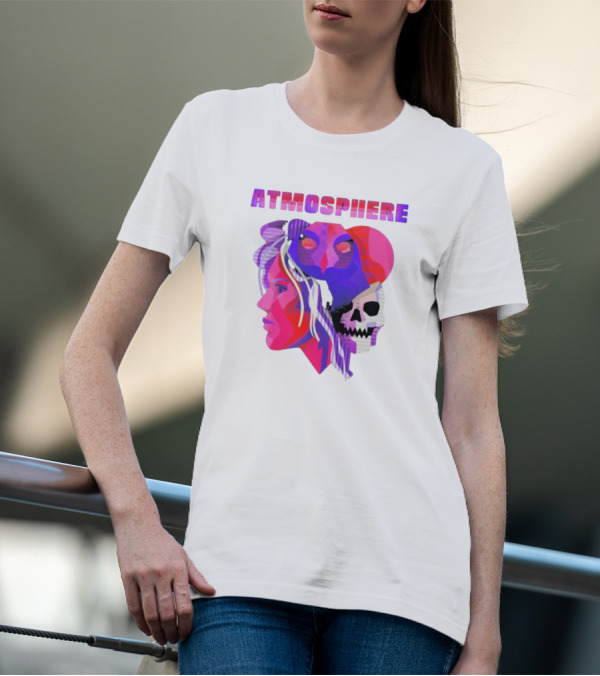 Atmosphere TDBH Colorful Faces And Skull T-Shirt