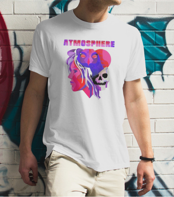 Atmosphere TDBH Colorful Faces And Skull T-Shirt
