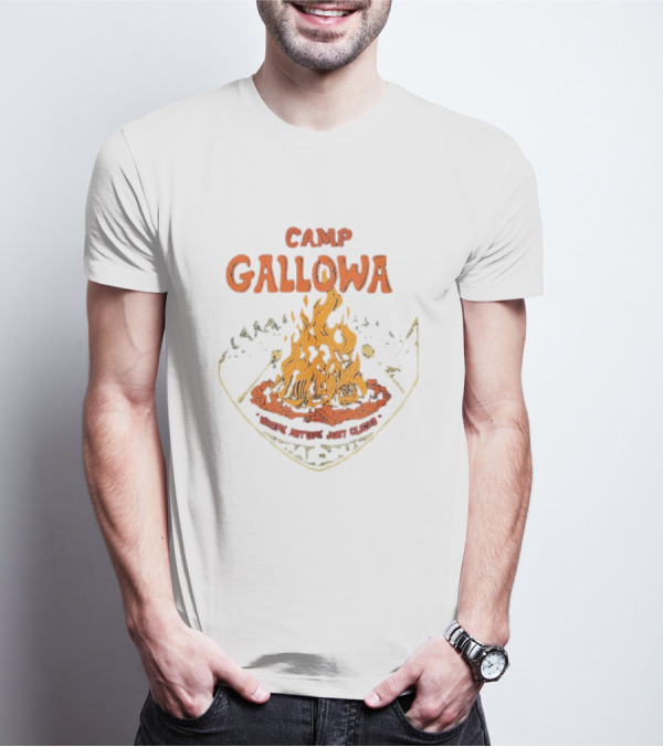 Camp Galloway Where Nature Just Clicks Campfire Adventure T-Shirt