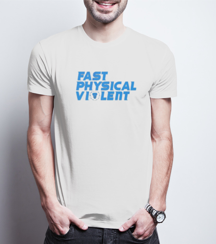 Detroit Football Fast Physical Violent Lion T-Shirt