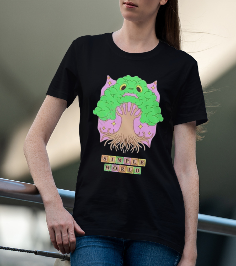 Simple World Tree Creature Fantasy Blocks T-Shirt