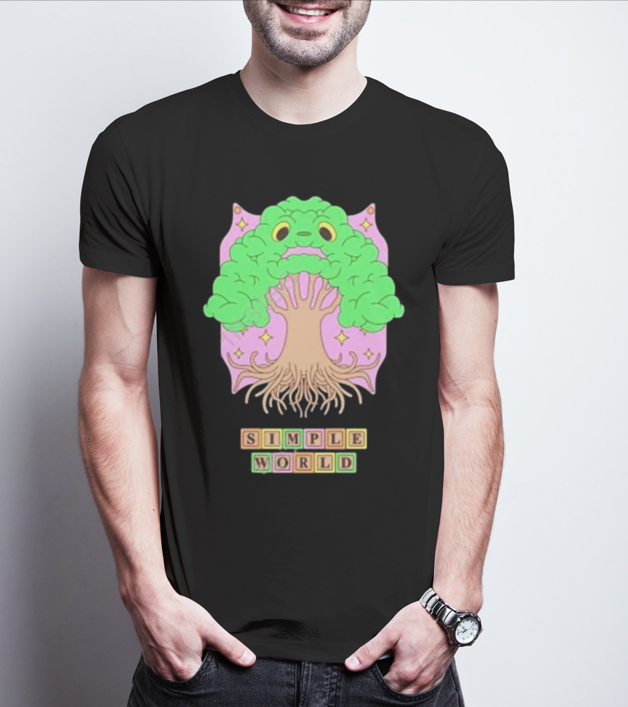 Simple World Tree Creature Fantasy Blocks T-Shirt