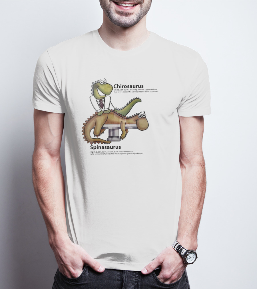 Chirosaurus Caring Doctor And Spinasaurus Seeking Relief T-Shirt