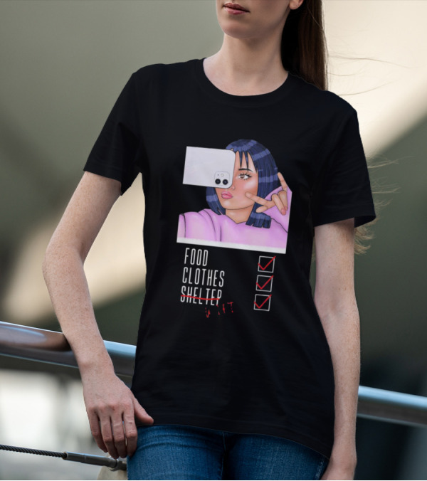 Food Clothes WiFi Digital Selfie Priorities T-Shirt