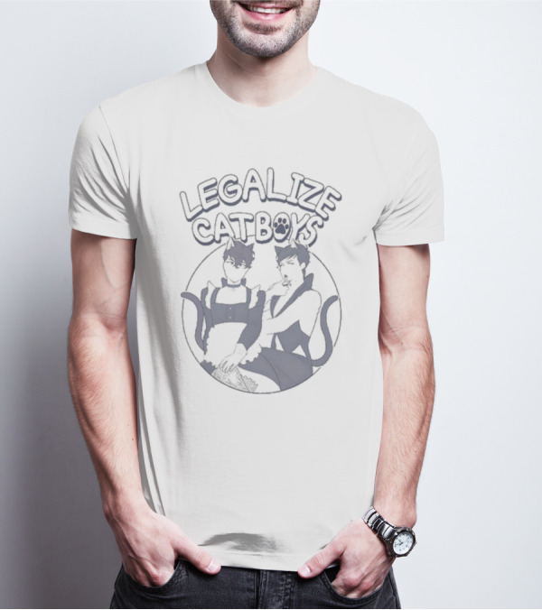 Dan And Phil Shop Legalize Catboys Two Anime Characters With Ears And Tails T-Shirt