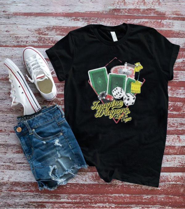 Imagine Dragons Live In Vegas Casino Poker Cards Dice Roulette T-Shirt