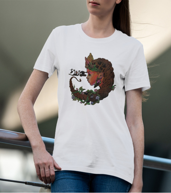 Sa-roc Wild Seeds Braided Hair Floral T-Shirt