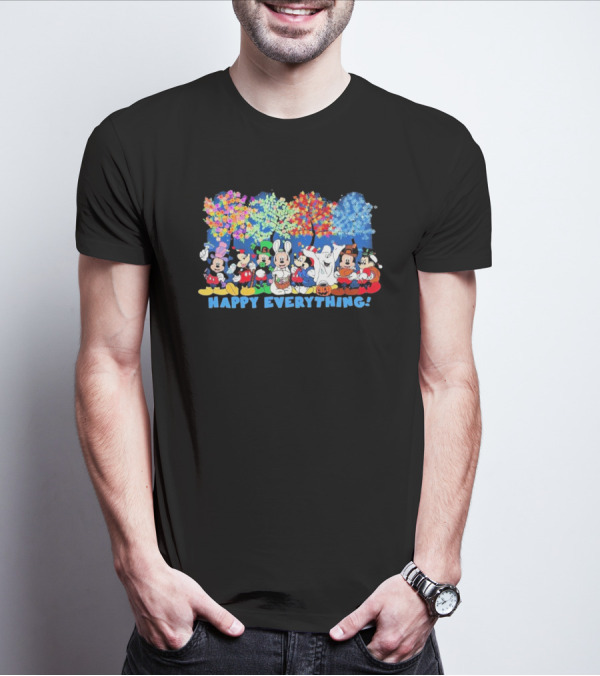 Mickey Mouse Happy Everything Seasons Celebrations T-Shirt