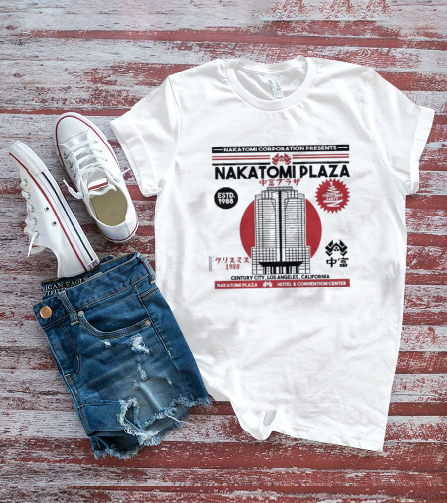 Nakatomi Plaza Century City Los Angeles California Christmas 1988 T-Shirt