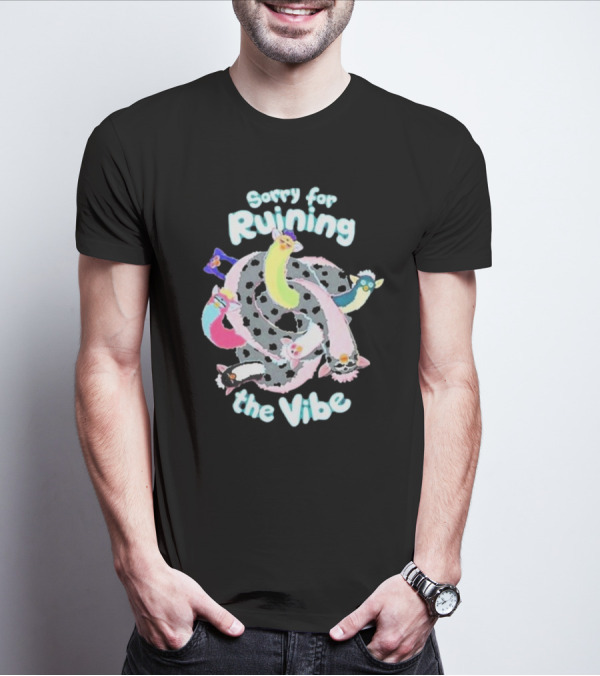 Sorry For Ruining The Vibe Pastel Ferret Spiral T-Shirt
