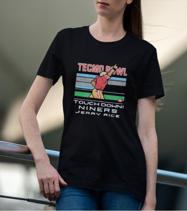 Tecmo Bowl Touchdown Niners Jerry Rice San Francisco T-Shirt