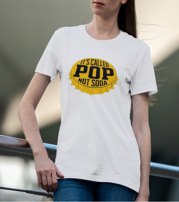It's Called Pop Not Soda Yellow Bottle Cap T-Shirt
