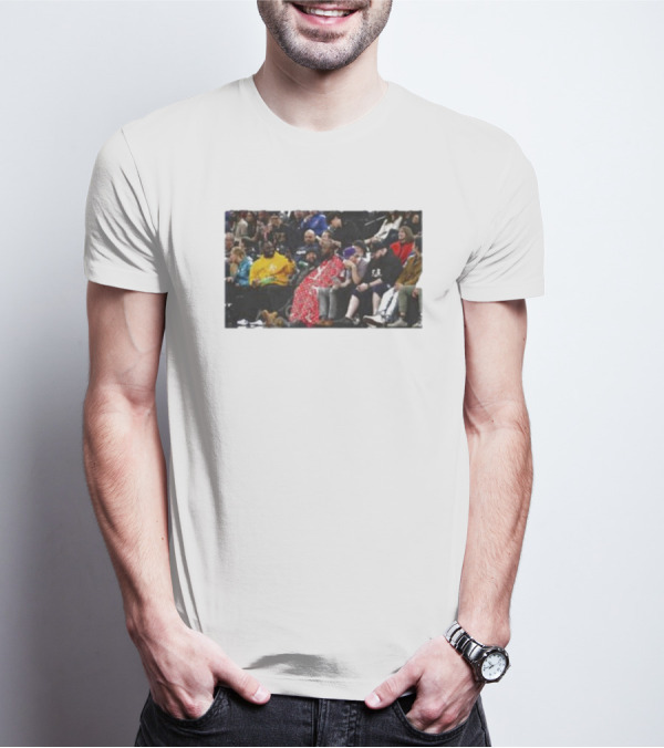 Jidion Getting A Haircut Courtside At NBA Game T-Shirt