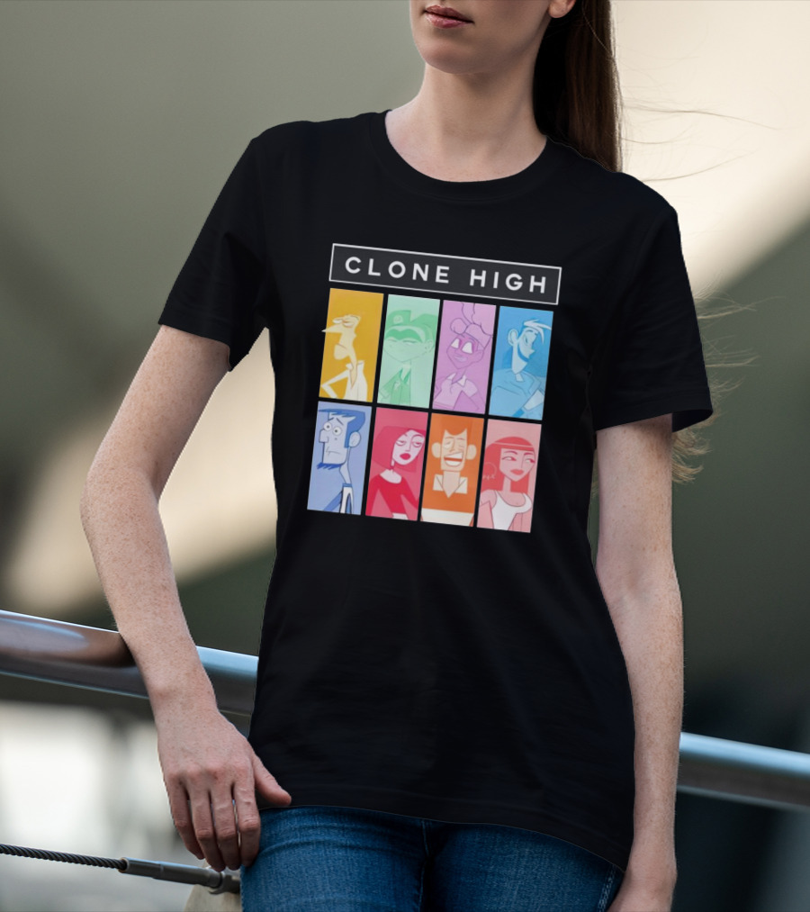 Tara Billinger Clone High Colorful Character Grid T-Shirt