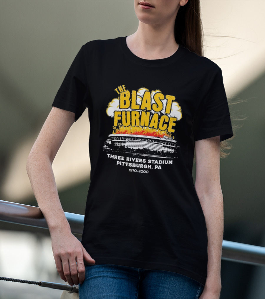 The Blast Furnace Explosion Three Rivers Stadium Pittsburgh PA 1970 2000 T-Shirt