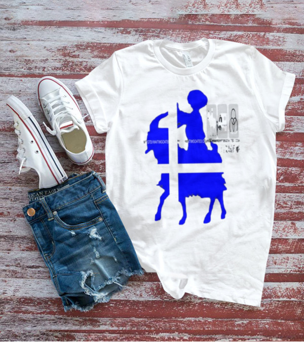 Wait Im Goated Luck Charm Greek Flag Goat T-Shirt