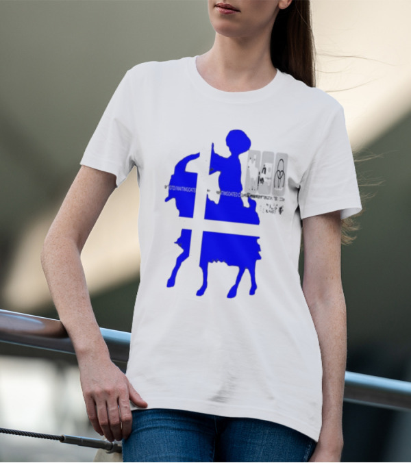 Wait Im Goated Luck Charm Greek Flag Goat T-Shirt