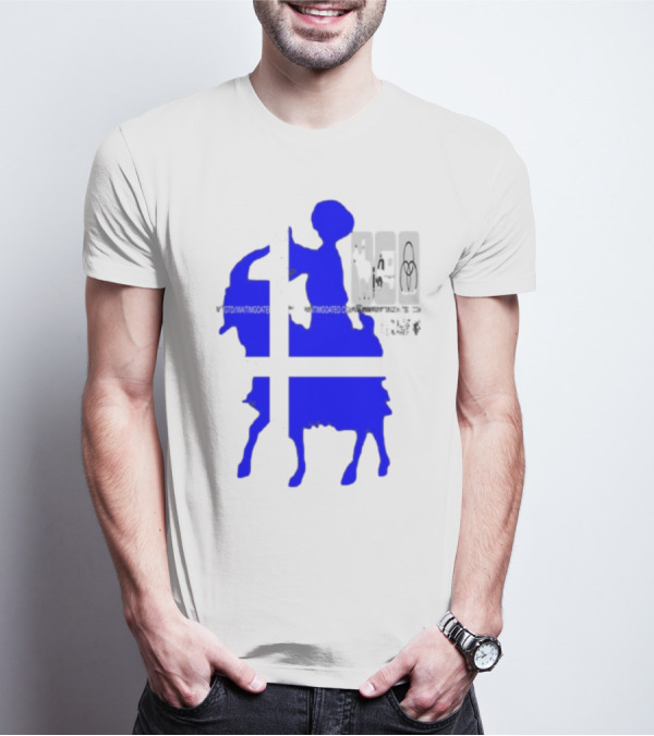 Wait Im Goated Luck Charm Greek Flag Goat T-Shirt