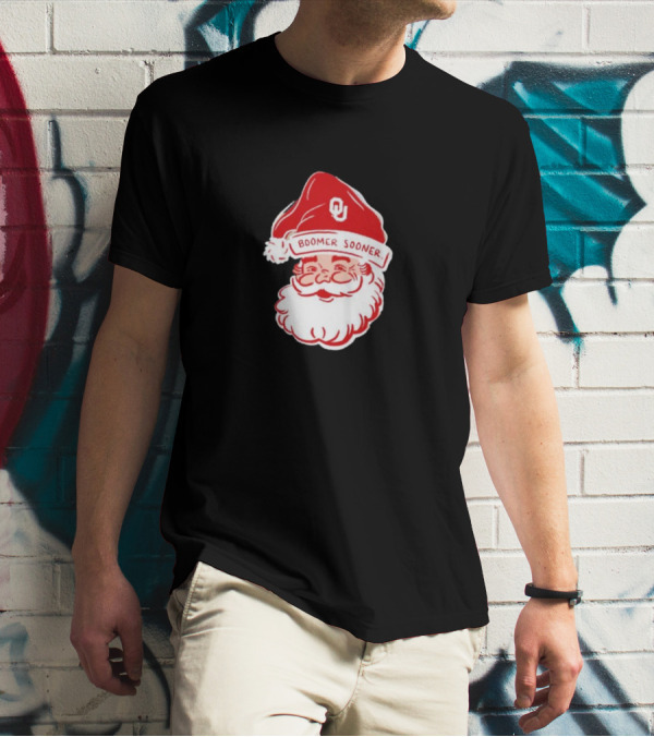 Boomer Sooner Santa Claus Christmas OU T-Shirt