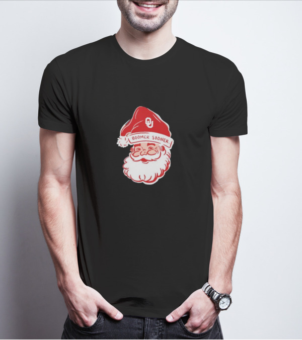 Boomer Sooner Santa Claus Christmas OU T-Shirt