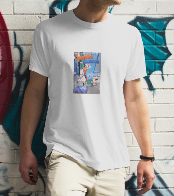 Browns Vs Broncos November 26th Game Comic Style Showdown T-Shirt