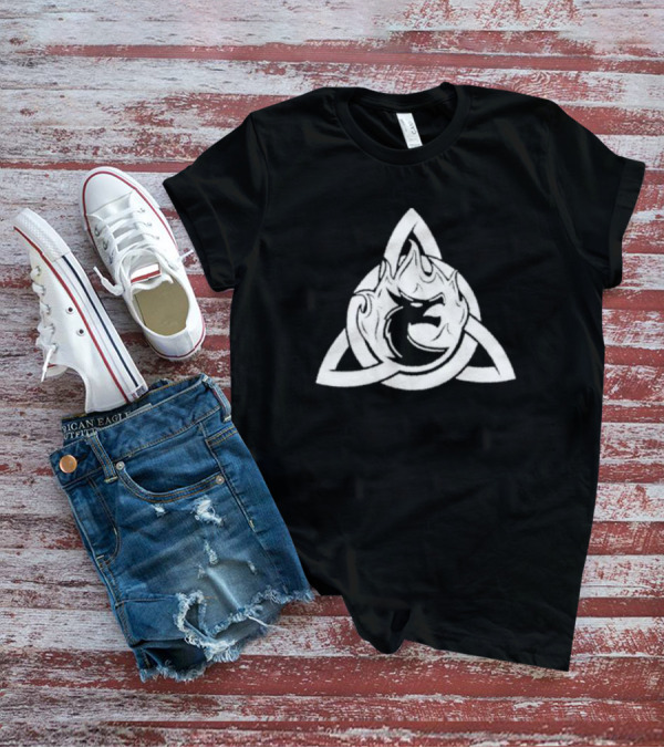 Kruzadar Logo Celtic Knot Dragon Flame T-Shirt