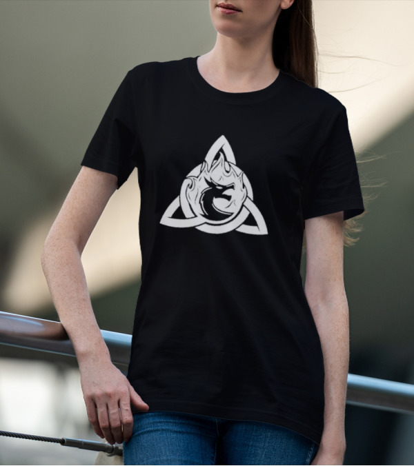 Kruzadar Logo Celtic Knot Dragon Flame T-Shirt