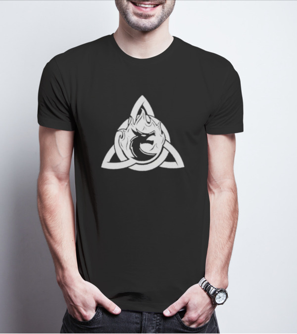Kruzadar Logo Celtic Knot Dragon Flame T-Shirt