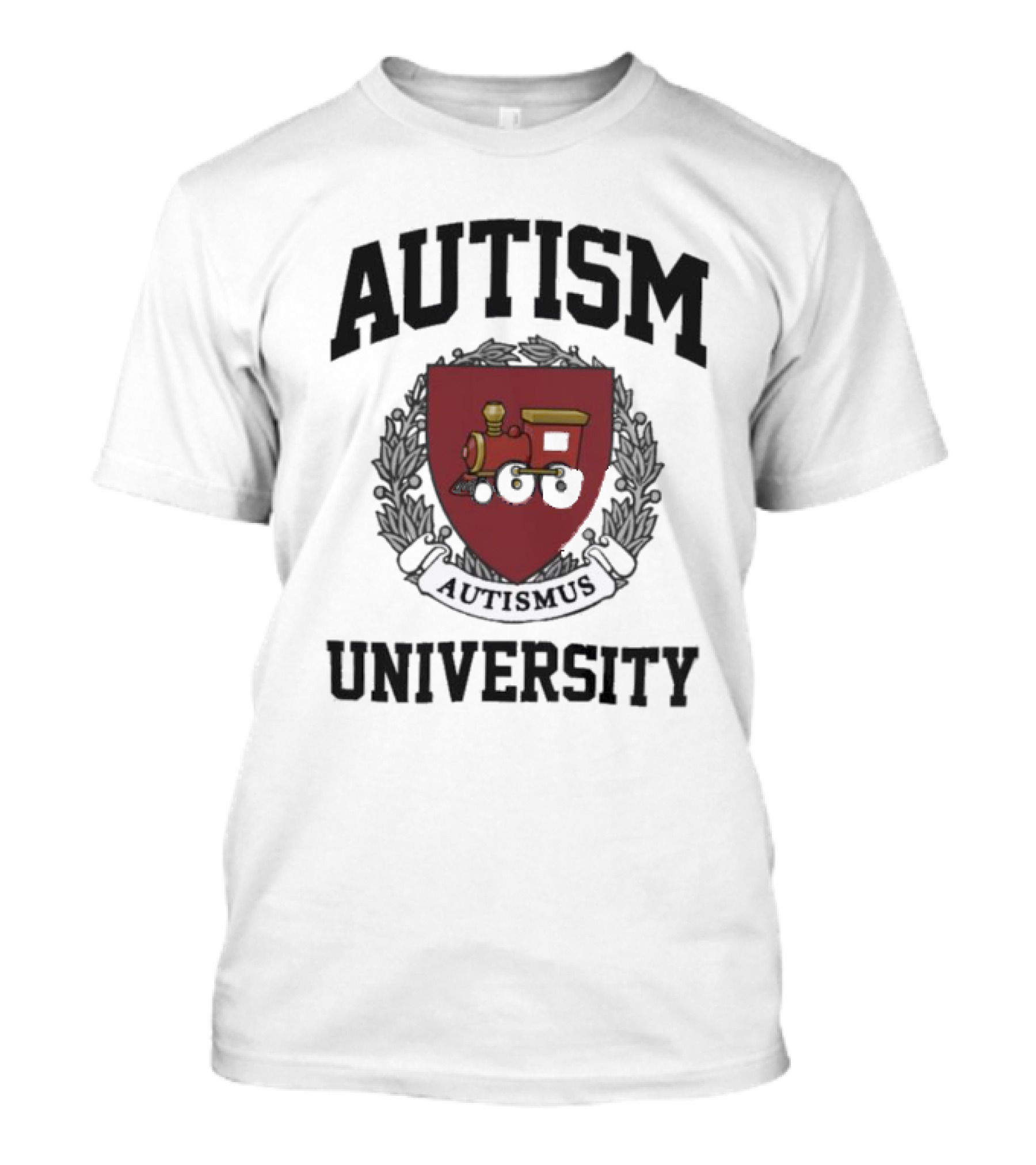Autism Autismus University Train Emblem T-Shirt