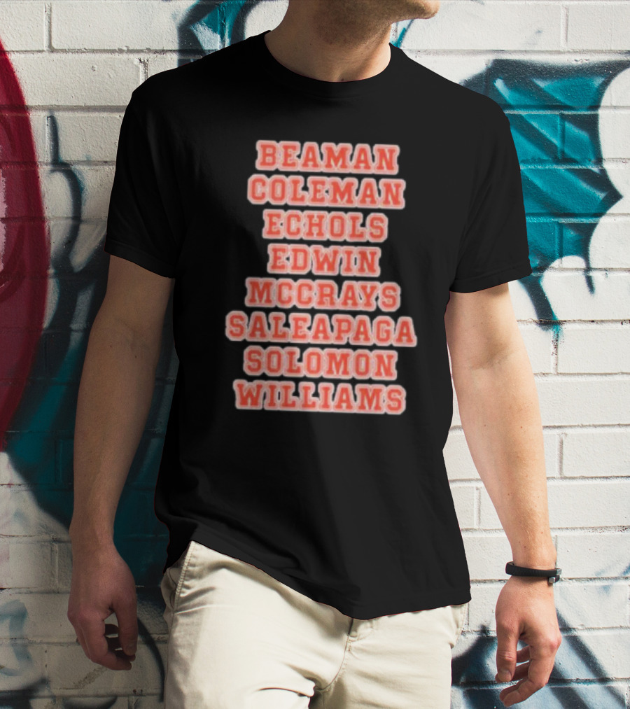 Beaman Coleman Echols Edwin McCray Saleapaga Solomon Williams Sports Legacy T-Shirt