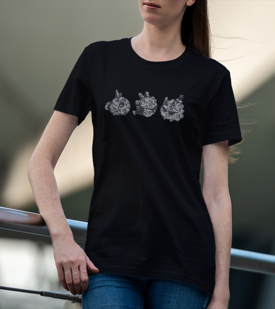 Code-Inspired Axie Characters In Digital T-Shirt