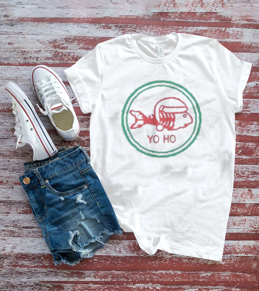 Fishbone Yo Ho Pirate Skeleton Fish Holiday T-Shirt