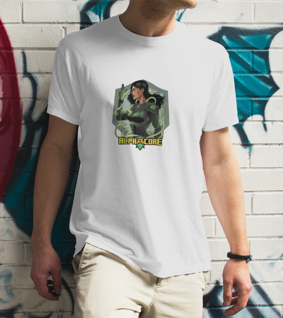 Kara Lynne Ingrid Valdez Alphacore Hero With Energy Tendrils T-Shirt