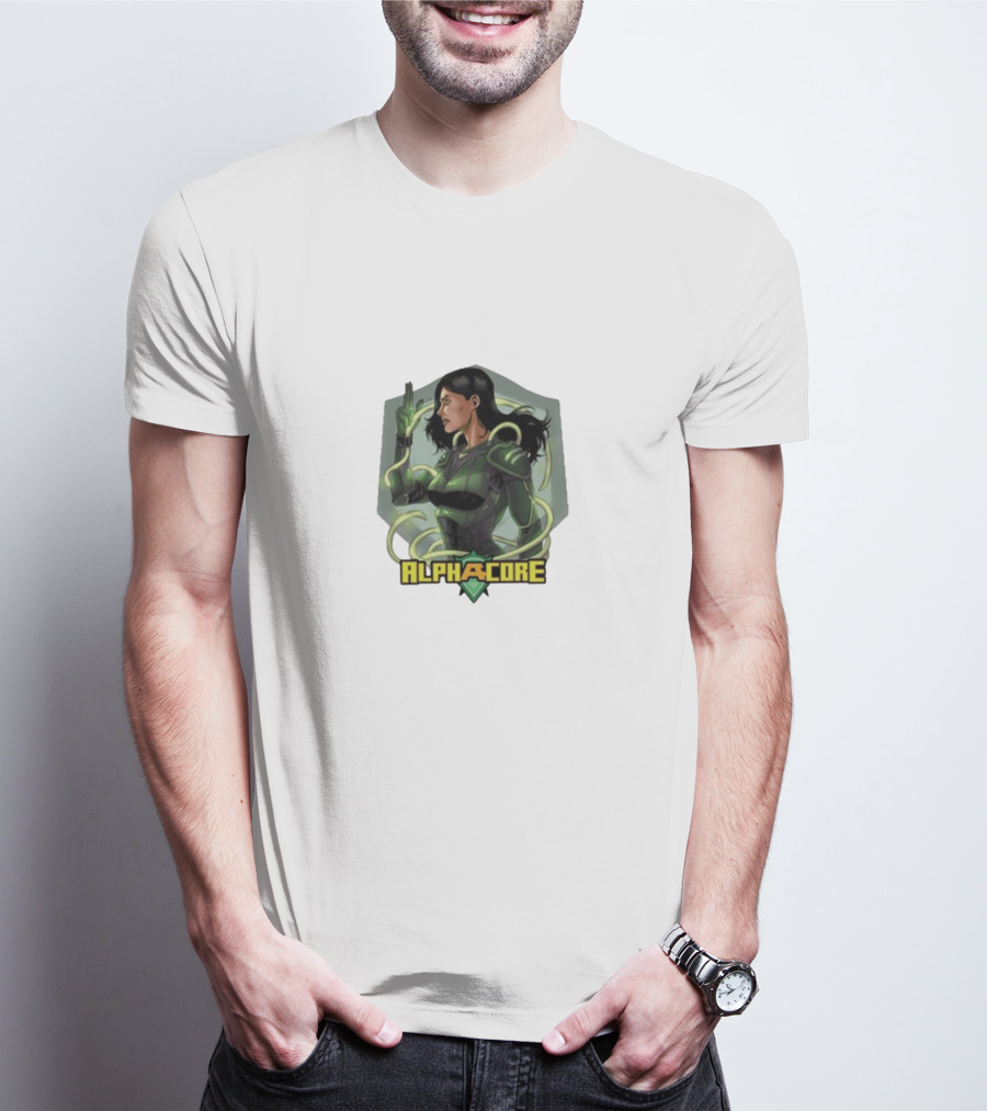 Kara Lynne Ingrid Valdez Alphacore Hero With Energy Tendrils T-Shirt
