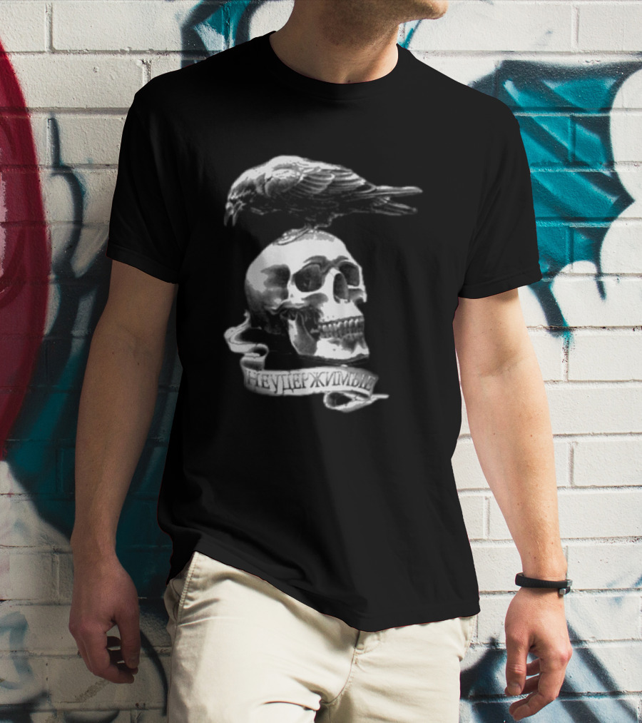 Sylvester Stallone Skull And Crow Bird The Expendables Неудержимый T-Shirt