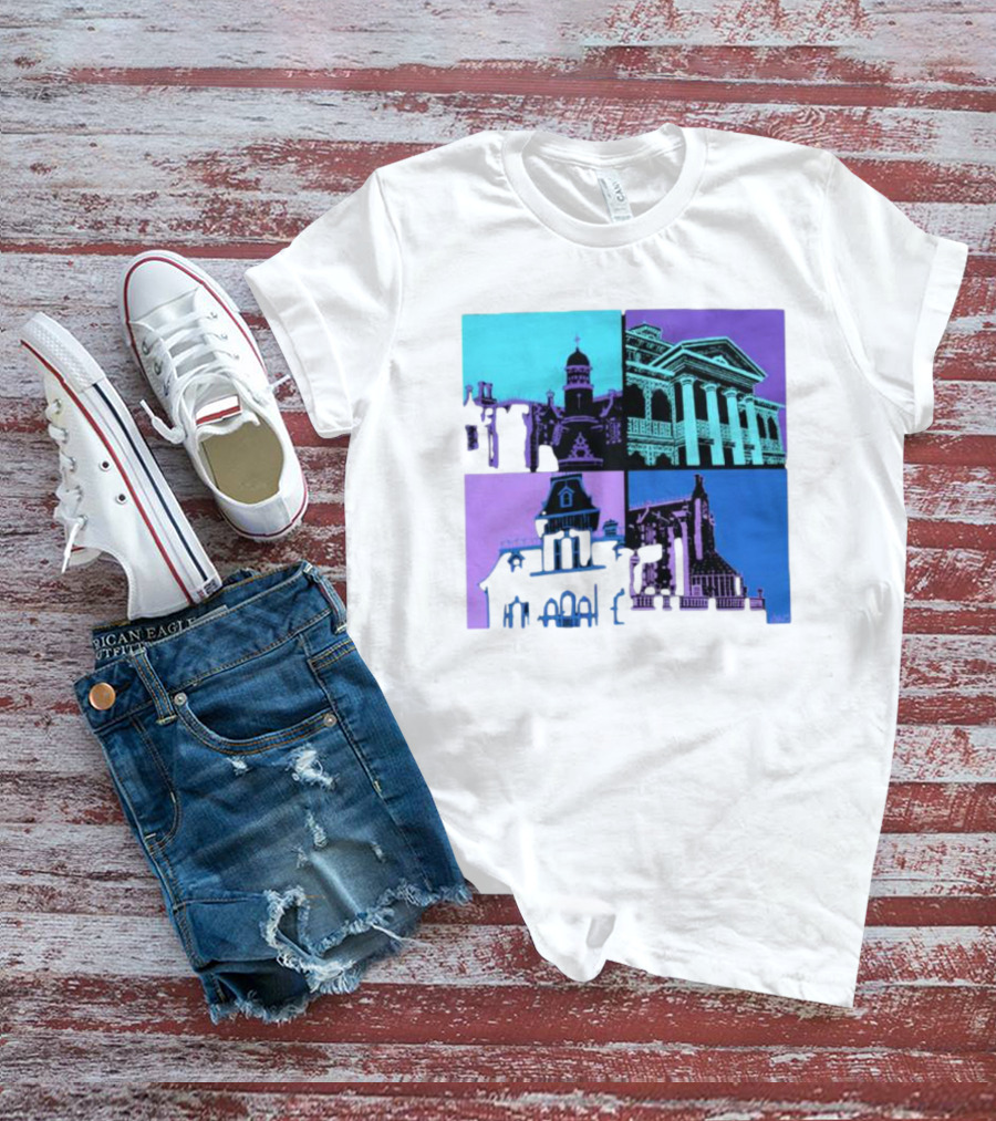 The Four Mansions Haunted Attraction Icons T-Shirt