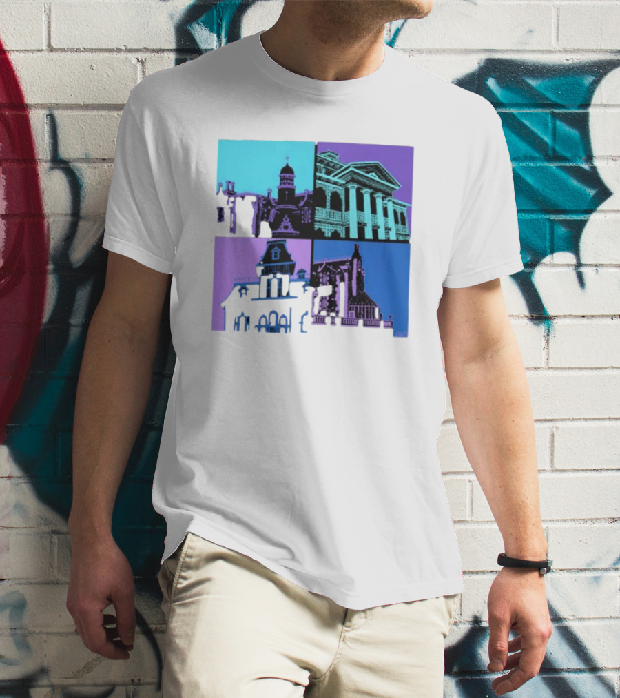 The Four Mansions Haunted Attraction Icons T-Shirt