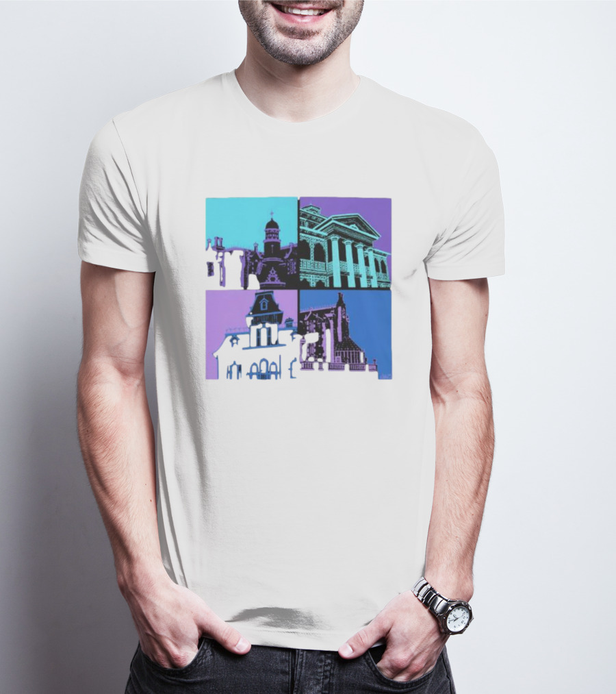 The Four Mansions Haunted Attraction Icons T-Shirt