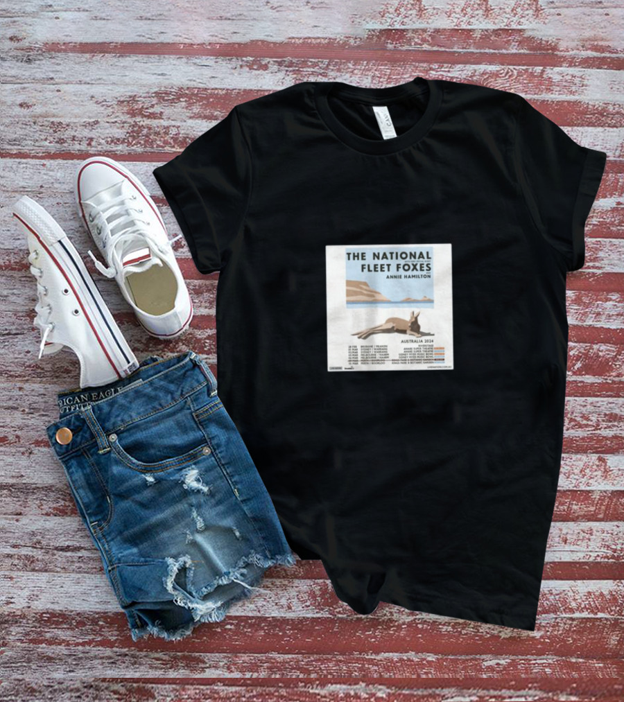The National Fleet Foxes Annie Hamilton Australia 2024 Tour Dates T-Shirt