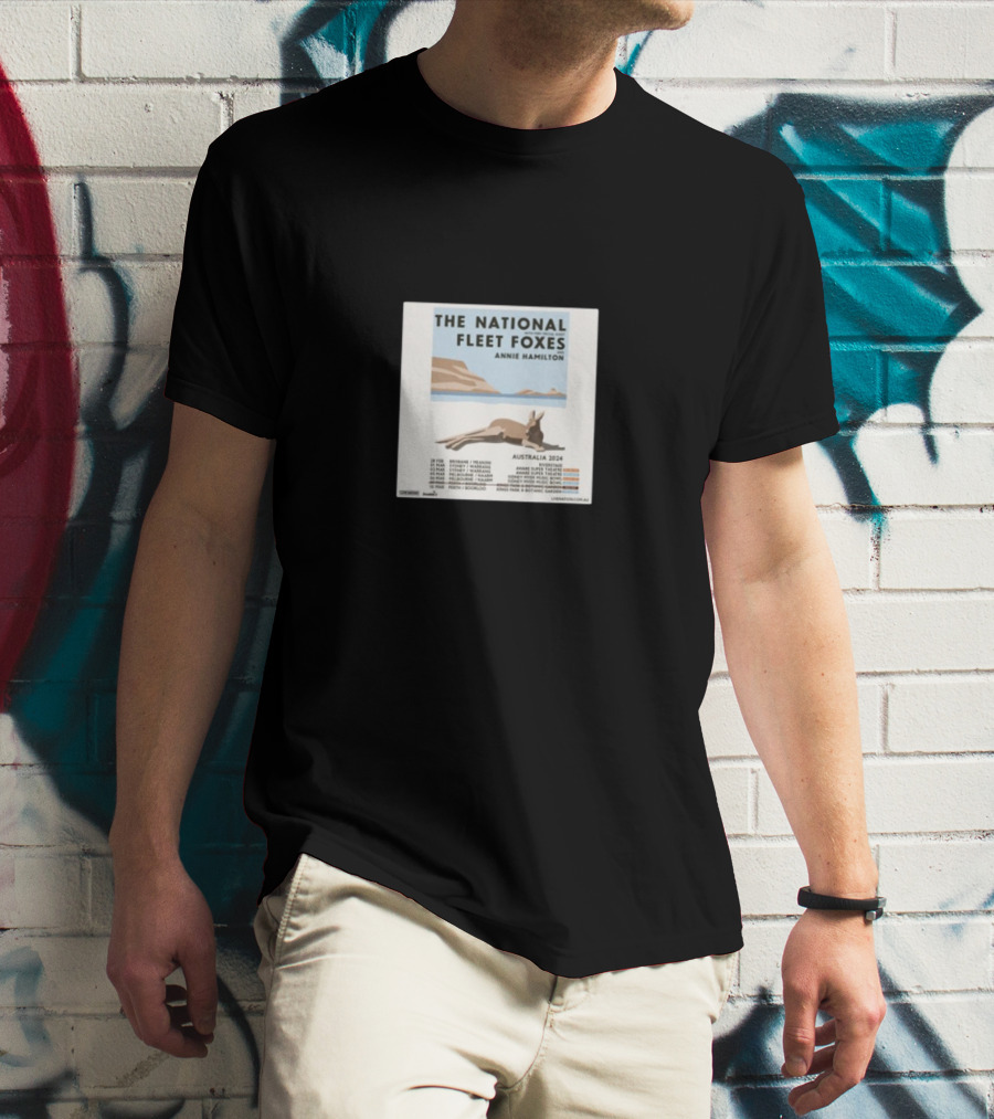The National Fleet Foxes Annie Hamilton Australia 2024 Tour Dates T-Shirt