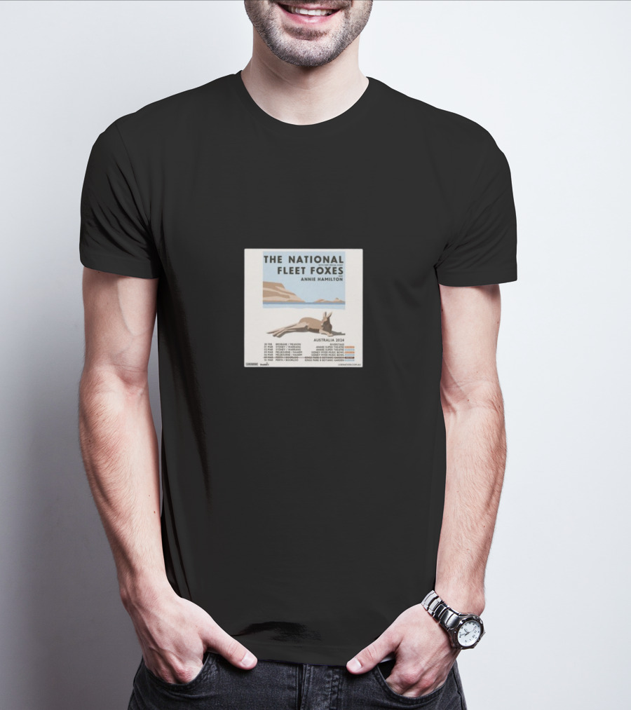 The National Fleet Foxes Annie Hamilton Australia 2024 Tour Dates T-Shirt