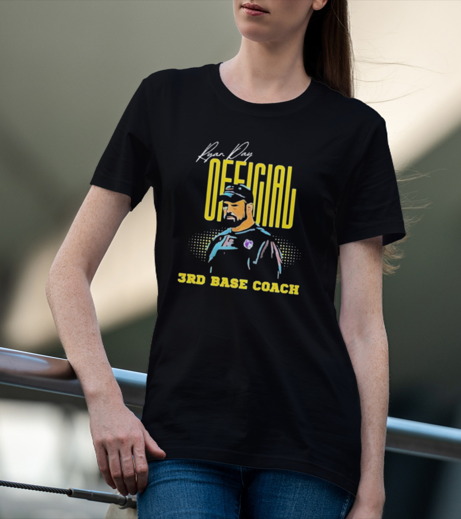 Ryan Day Official 3rd Base Coach Kalamazoo Growlers T-Shirt