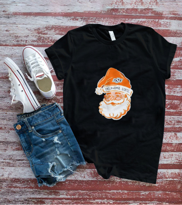 Oklahoma State Cowboys Santa Claus Christmas OSU Logo Hat T-Shirt