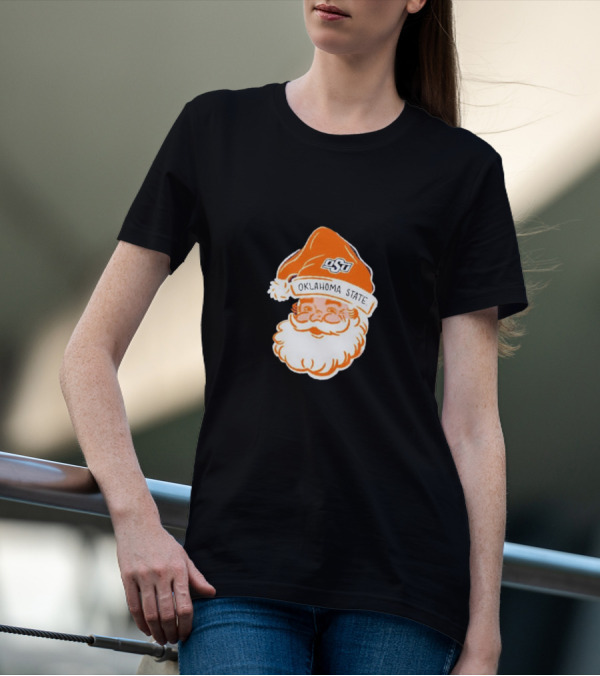 Oklahoma State Cowboys Santa Claus Christmas OSU Logo Hat T-Shirt